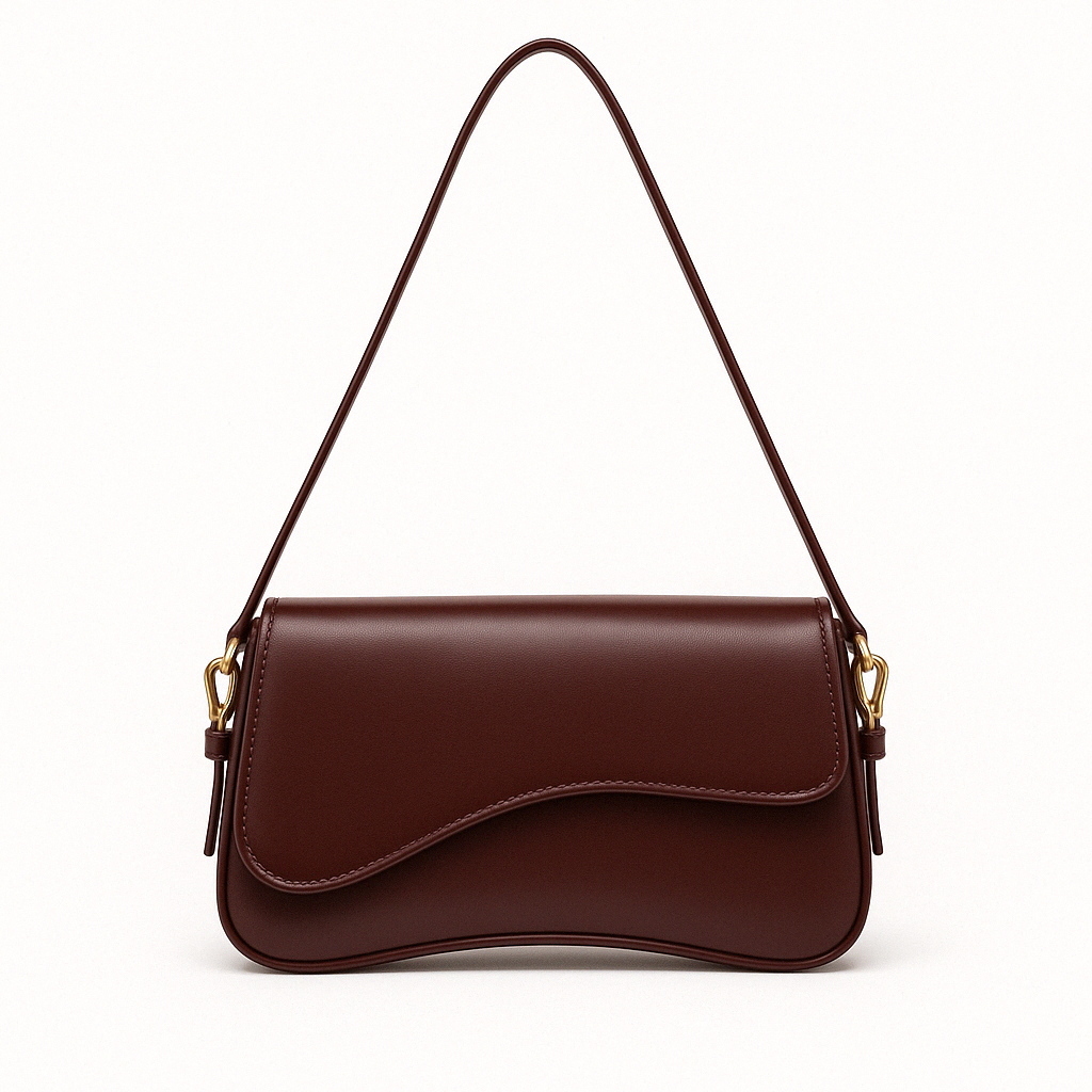 Sac à Main Femme Élégant - Cuir Végétal Brillant avec Forme Chic & Fermetures Or - LuxeStyle