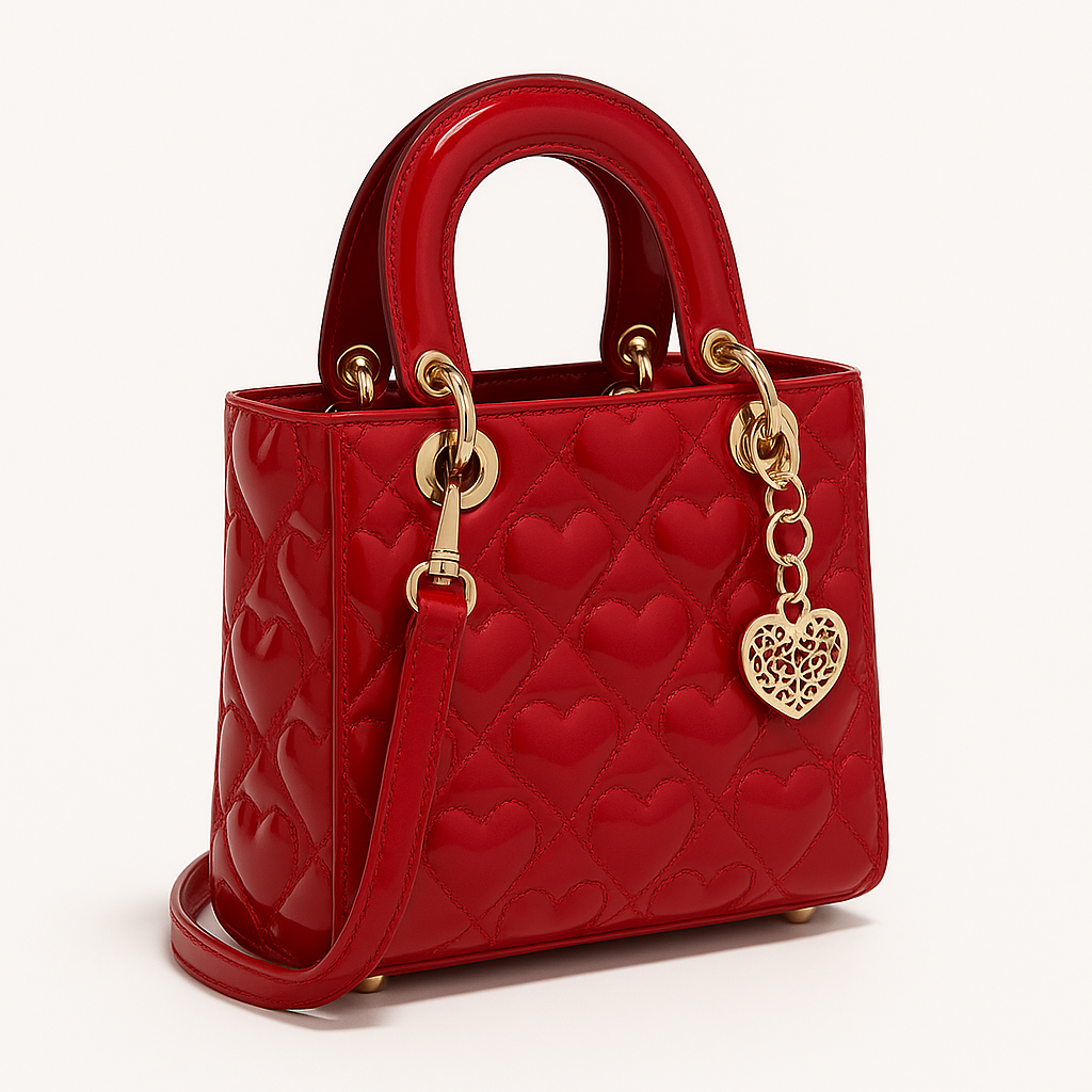 Sac Femme Mini Chic en Cuir Imitation avec Cœurs & Décor Doré - LuxeStyle