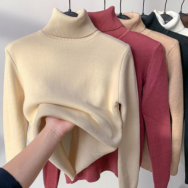 Pull Femme Douillet Hiver – Tricot Chaud avec Polaire Intérieure