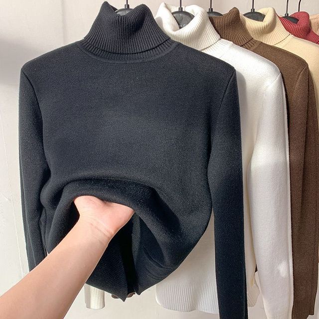 Pull Femme Douillet Hiver – Tricot Chaud avec Polaire Intérieure