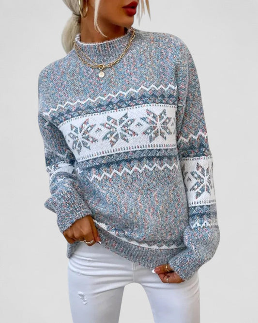 Pull d'hiver en maille Fair Isle pour femme