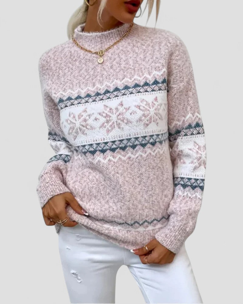 Pull d'hiver en maille Fair Isle pour femme