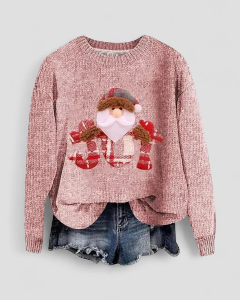 Pull de Noël à manches longues pour femme