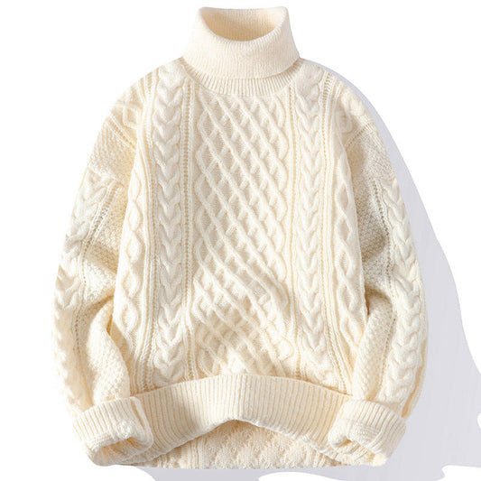 Pull Homme Col Roulé Élégant – Maille Épaisse et Confortable - LuxeStyle