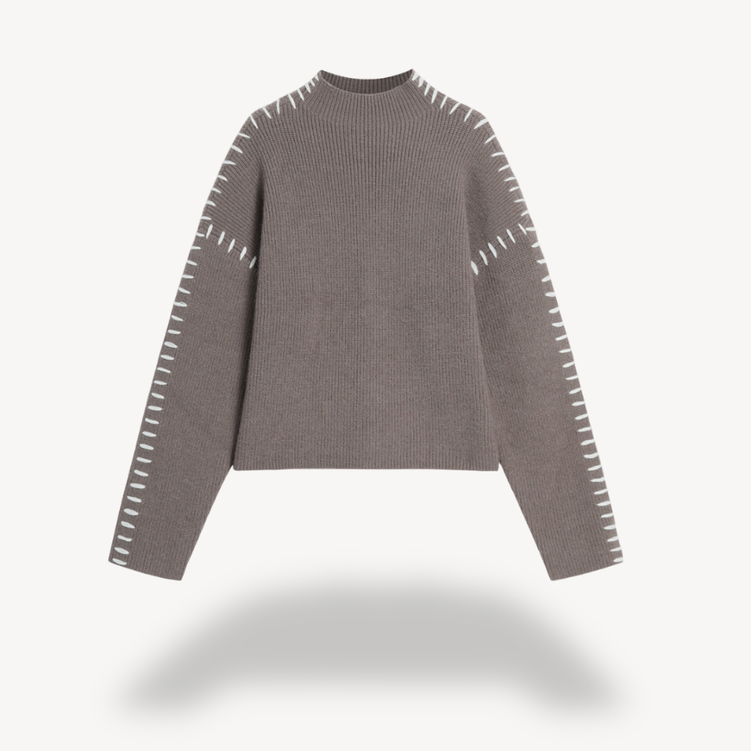 Pull pour femme avec détails en maille tricotée