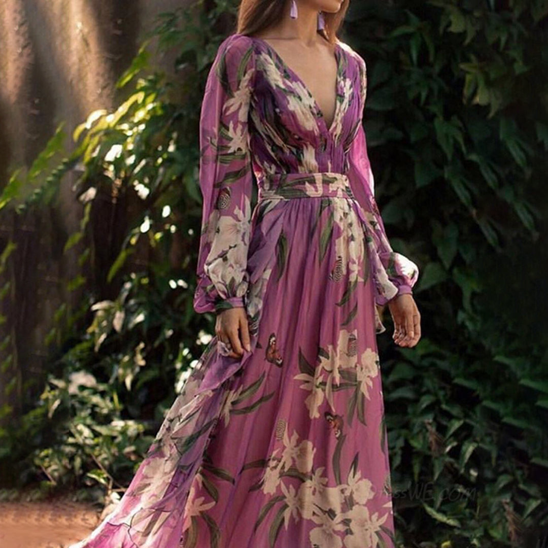 Robe Longue Femme Été, Léger et Fluidité Pourpre