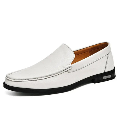 Mocassin Cuir Noir Homme Chic Décontracté