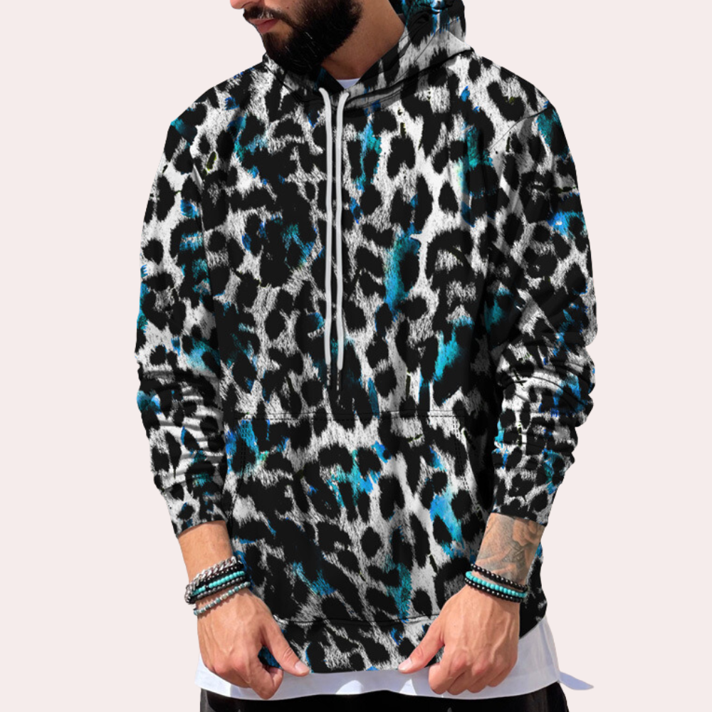DYLAN - Pull en Imprimé Léopard Élégant pour Hommes