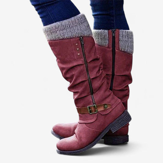 Bottes Hauts Talons Élégantes à Fermeture Éclair - LuxeStyle
