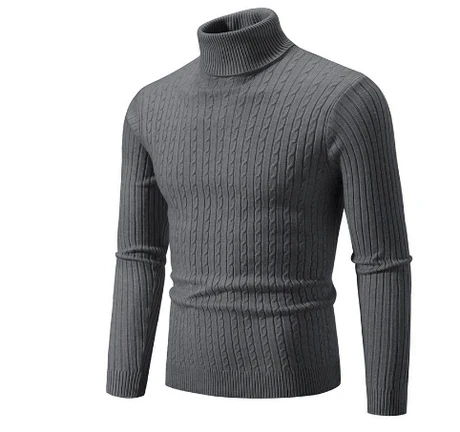 Pull Col Roulé Homme Hiver Décontracté