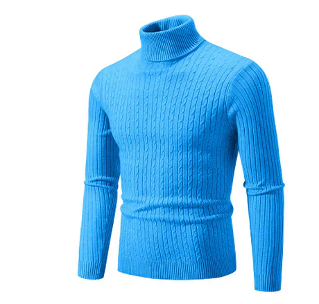 Pull Col Roulé Homme Hiver Décontracté