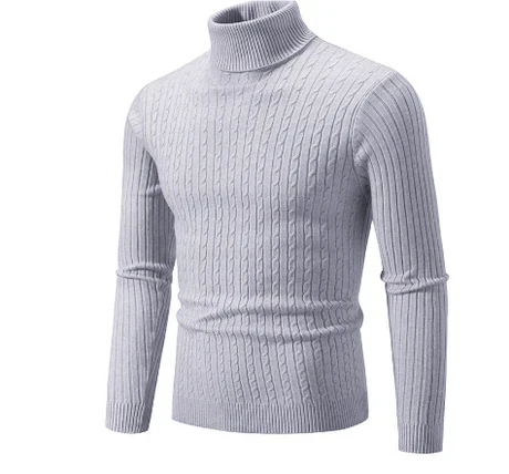 Pull Col Roulé Homme Hiver Décontracté