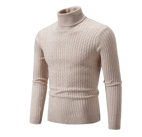 Pull en Laine Châle Brun pour Homme