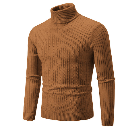 Pull en Laine Châle Brun pour Homme