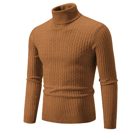 Pull Col Roulé Homme Hiver Décontracté