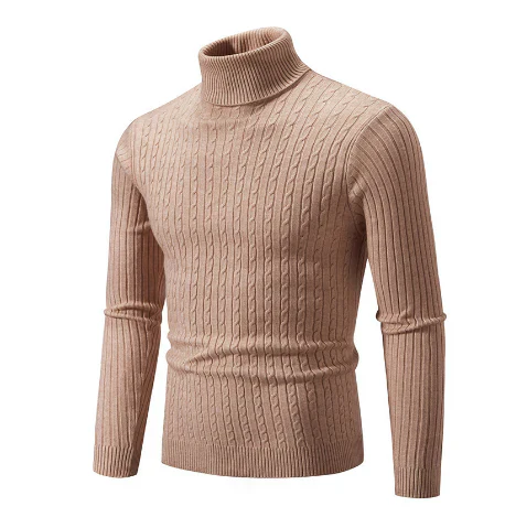 Pull Col Roulé Homme Hiver Décontracté