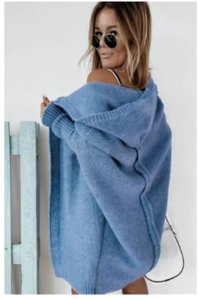 Cardigan Long Tendance À Capuche Pour Femme | Hiver