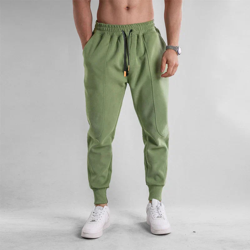 Pantalon de sport noir homme confort avec cordon et poches