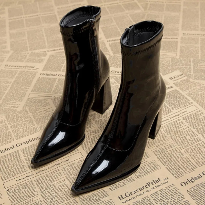 Bottines Hauts Talons Hivernales pour Femmes