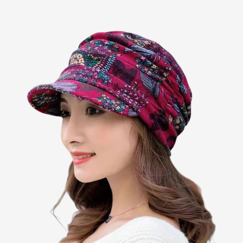Casquette Florale avec Rabats Réglables - LuxeStyle