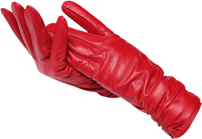 Gants Cuir Élégants Femmes Hiver