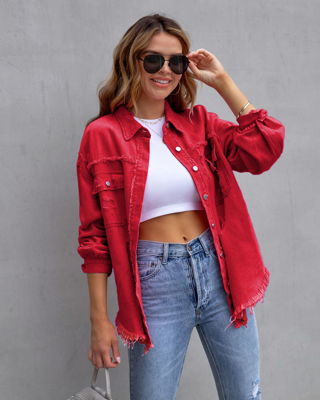 Veste jean femme tendance noir casual