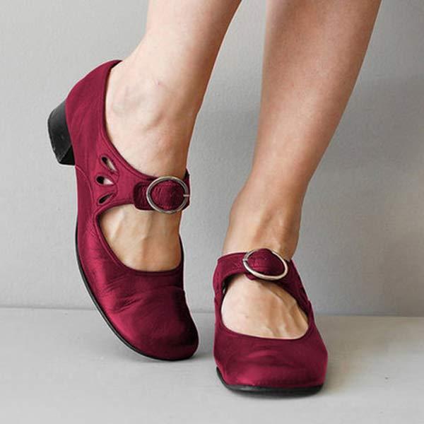 Chaussures Femmes Élégantes Noires à Boucle