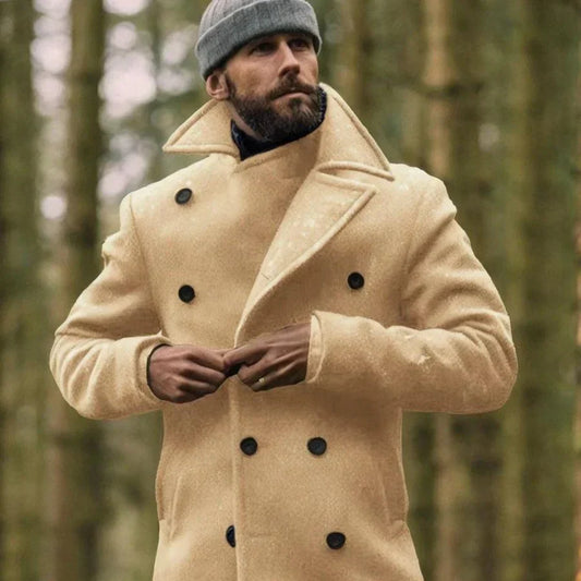 Manteau Hiver Élégant pour Homme avec Fermeture Boutons - LuxeStyle