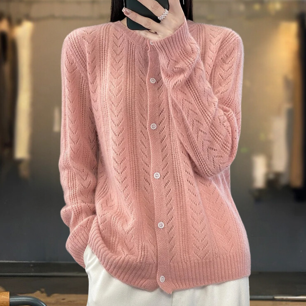FREESIA - Cardigan Elégant en Tricot pour Femmes