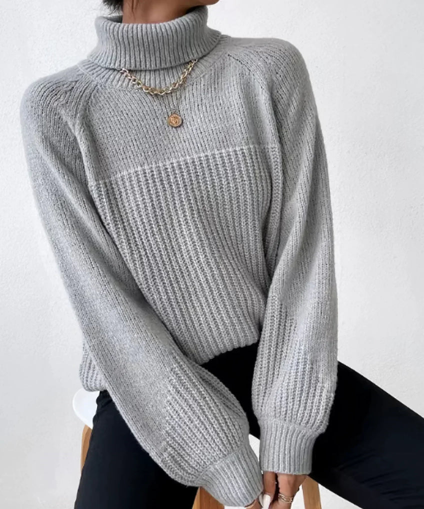 Pull Femme Gris Clair Décontracté - LuxeStyle