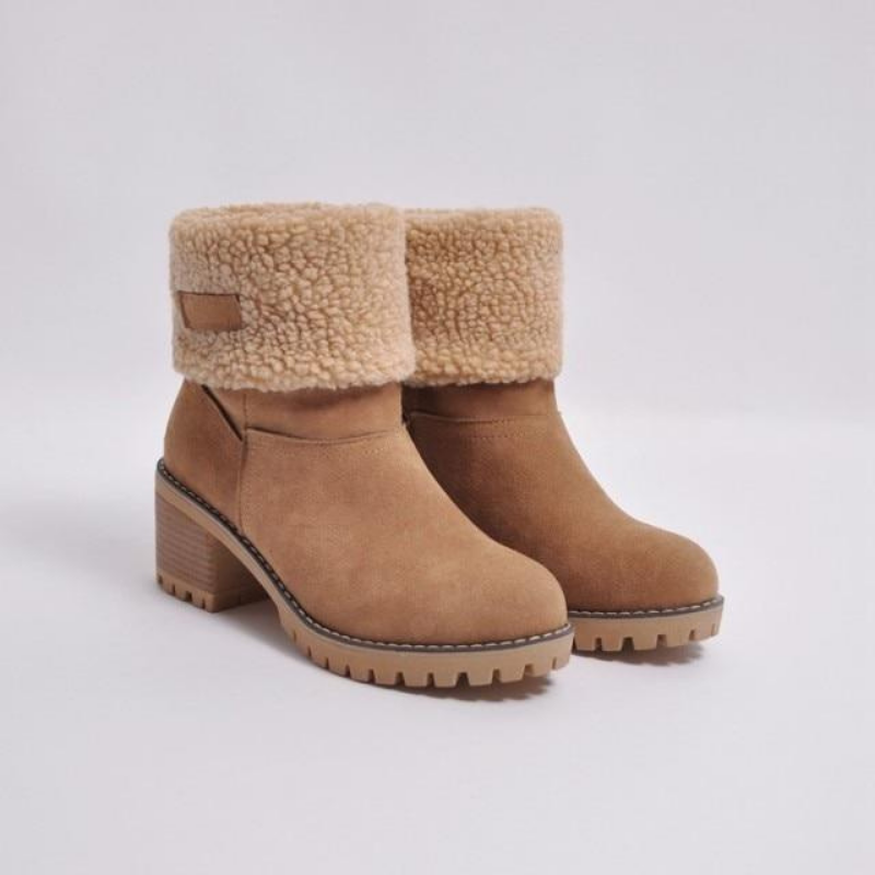 Bottes Daim Noir Doublure Chaude