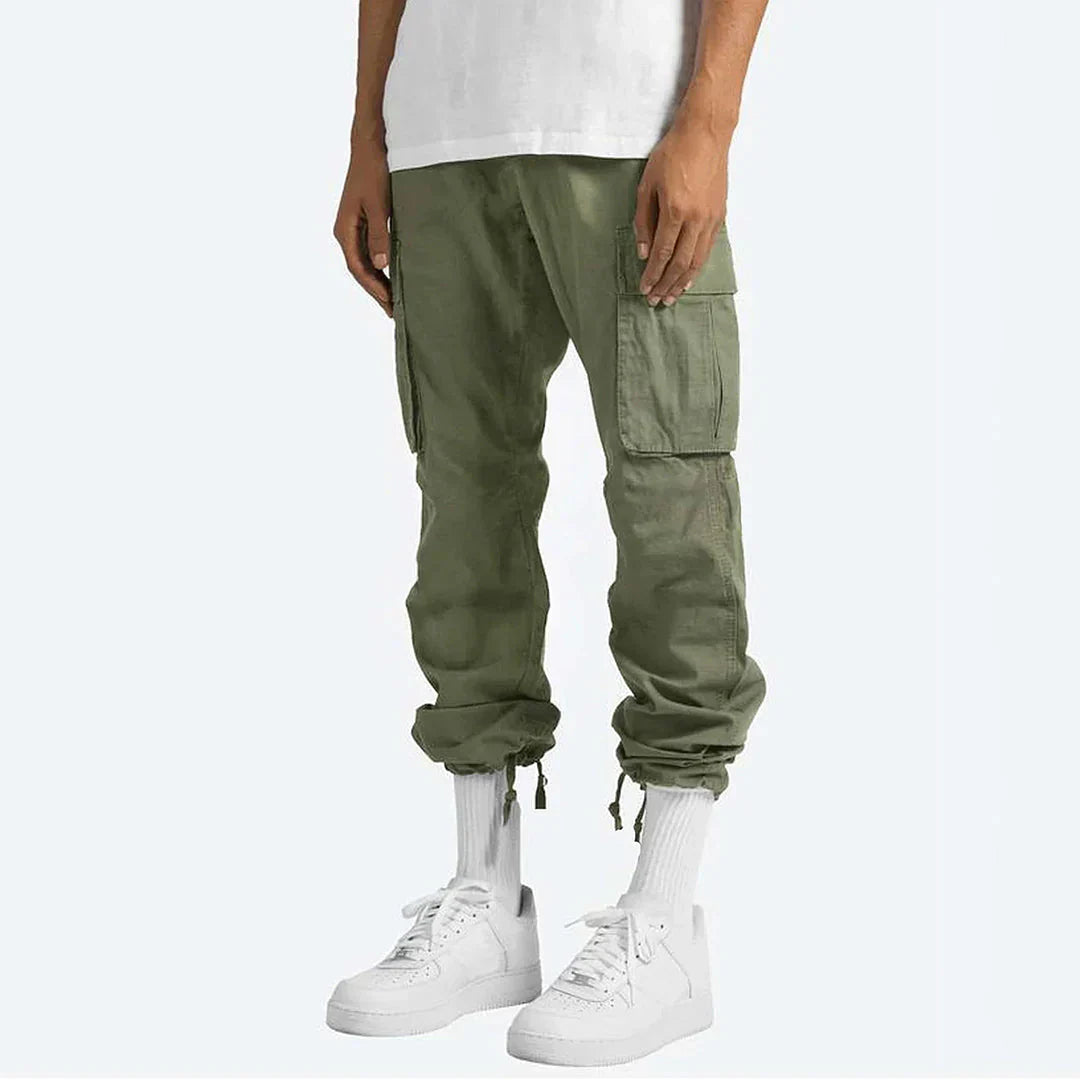 Pantalon Cargo Sport Homme - Pantalon Trekking Confort avec Poches Multiple & Ceinture Réglable