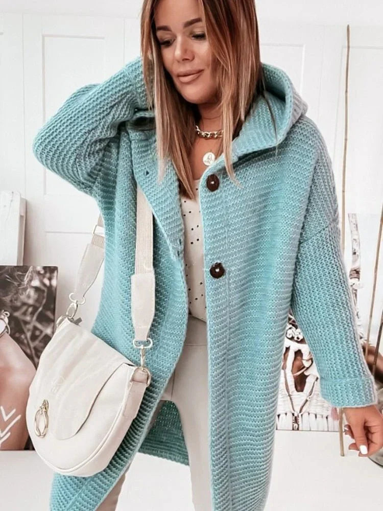 Cardigan Femme Longue Laine Hiver