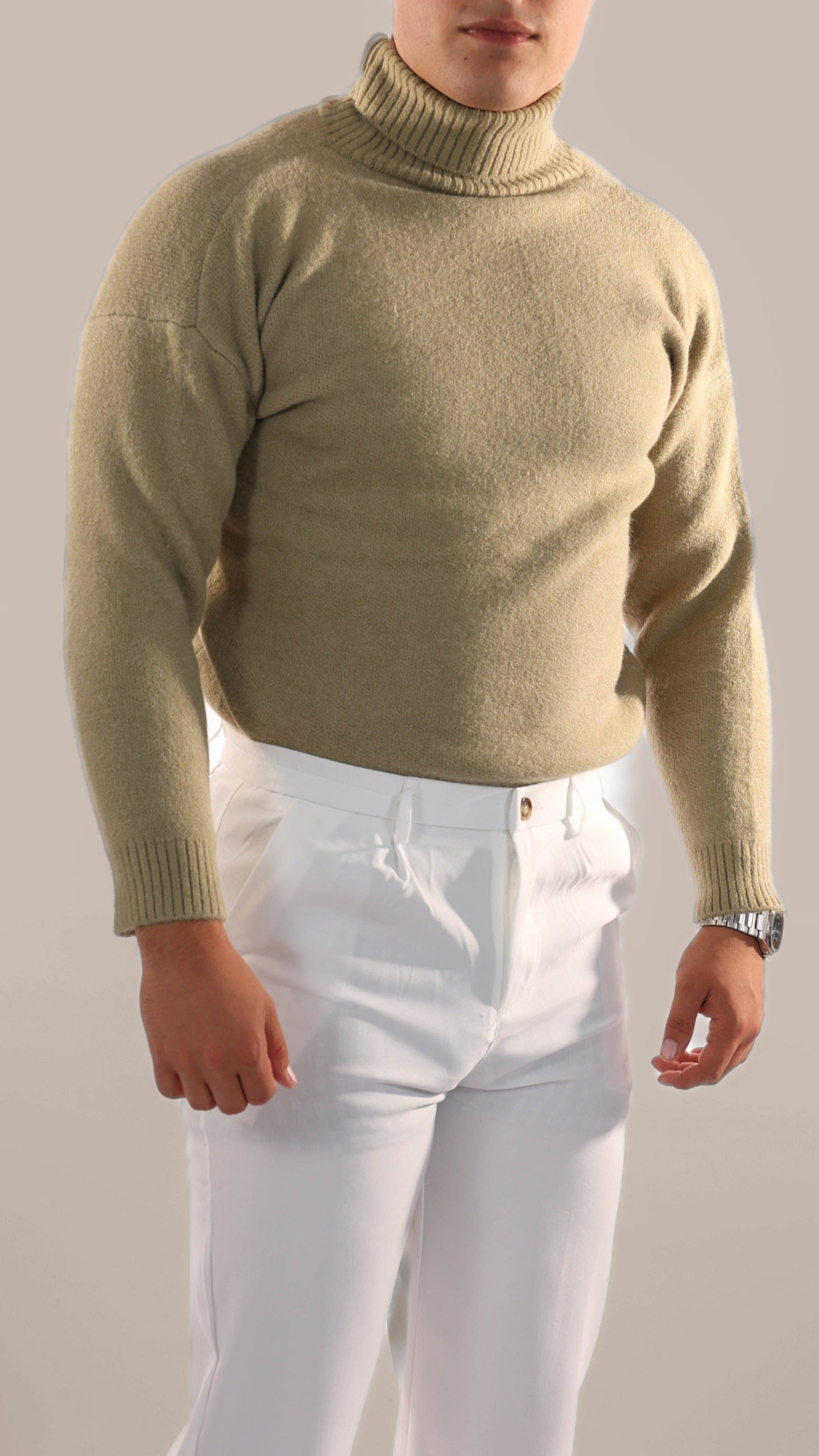 Pull Col Roulé Homme Élégant pour Superposer