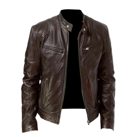 Veste Cuir Homme Chic et Robuste - LuxeStyle