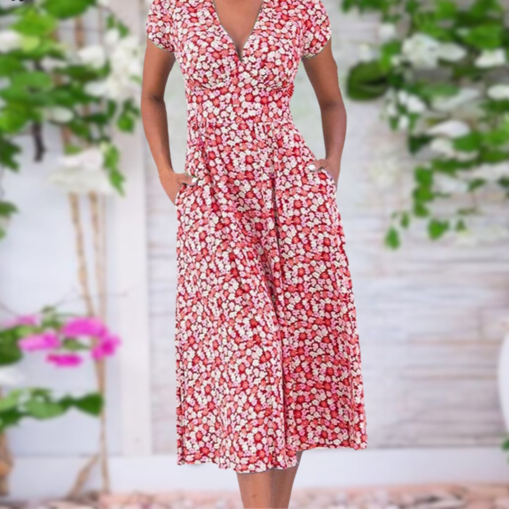 LinVea™ – Robe Fleurie Femme Longue Élégante et Confortable