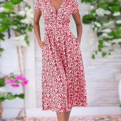 LinVea™ – Robe Fleurie Femme Longue Élégante et Confortable