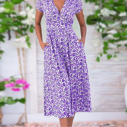 LinVea™ – Robe Fleurie Femme Longue Élégante et Confortable