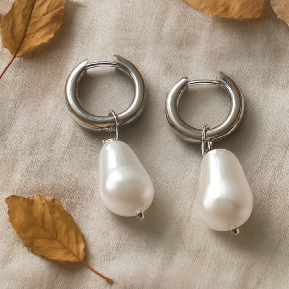 Boucles d'Oreilles Féminines Élégantes en Forme Ronde
