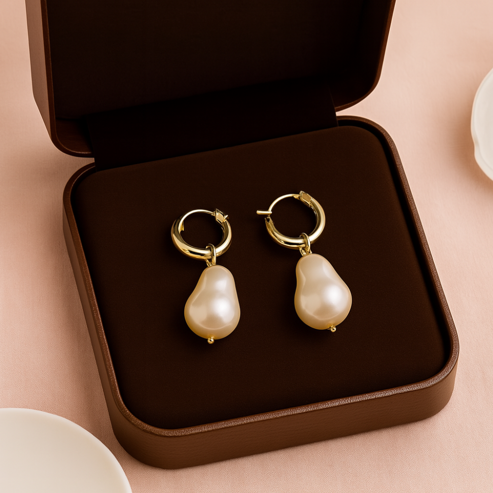 Boucles d'Oreilles Féminines Élégantes en Forme Ronde - LuxeStyle