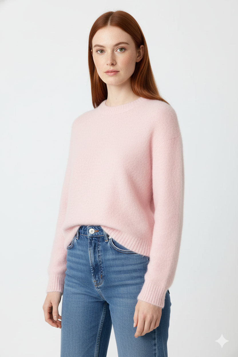 Pull Femme Oversize Confort - Tricot Douillet avec Manches Bouffantes