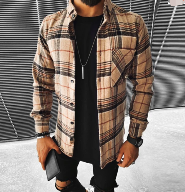 Gilet Homme Élégant en Laine Carreaux Chic
