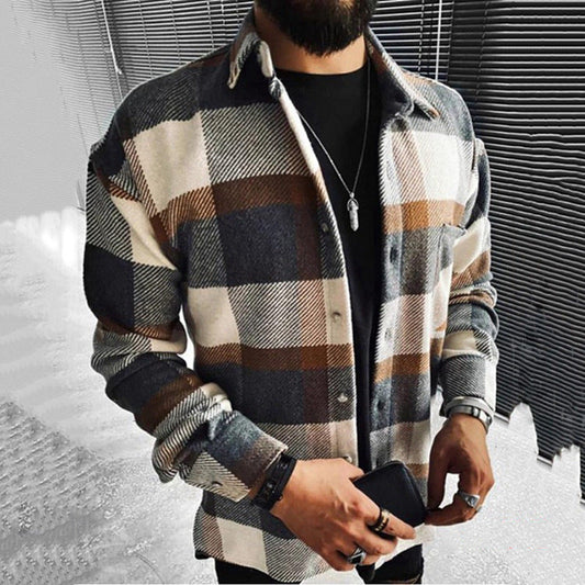 Gilet Homme Élégant en Laine Carreaux Chic - LuxeStyle