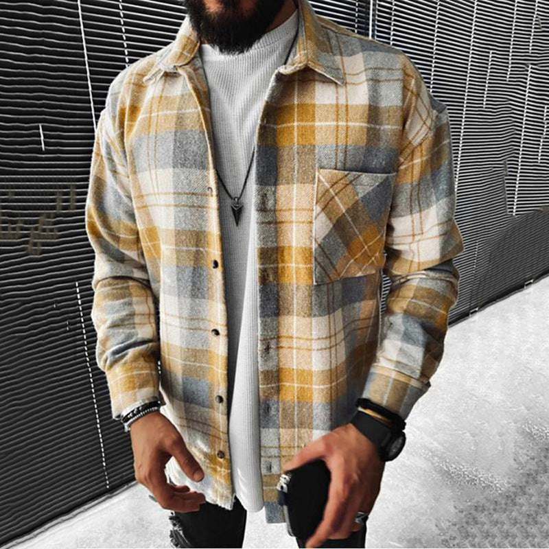 Gilet Homme Élégant en Laine Carreaux Chic