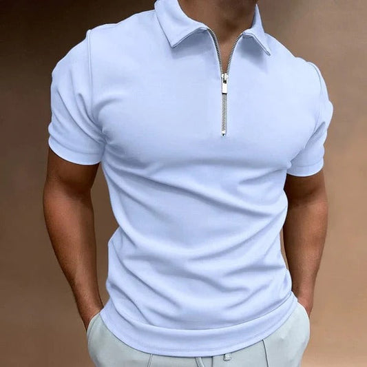 Polo Homme Slim Fit à Fermeture Éclair - LuxeStyle