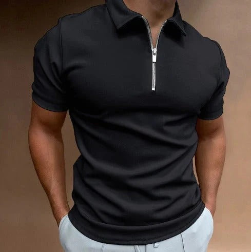 Polo Homme Slim Fit à Fermeture Éclair