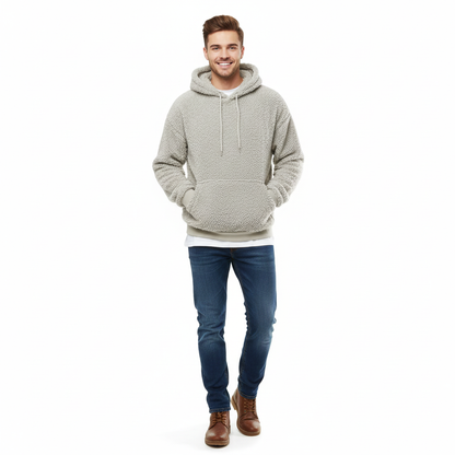Pull en Fleece Douillet pour Homme – Sweat Capuche Confortable