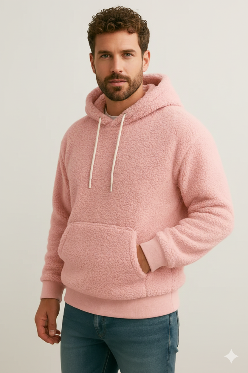 Pull en Fleece Douillet pour Homme – Sweat Capuche Confortable
