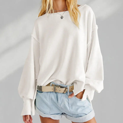 Pull rose femme manches longues doux