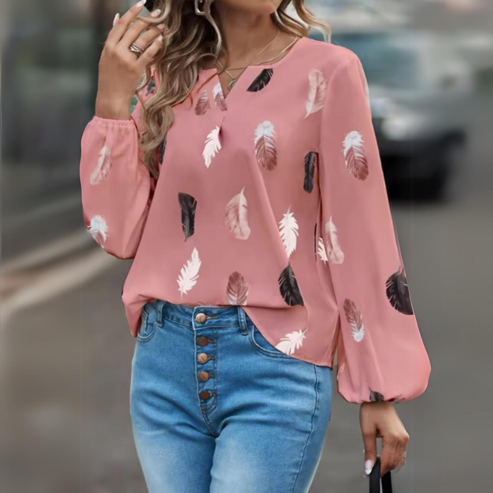 Chemise Chic Fleuri Décolleté Profond